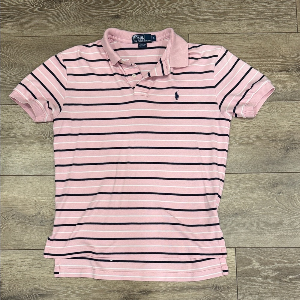 Polo by Ralph Lauren Pink Striped Polo Shirt